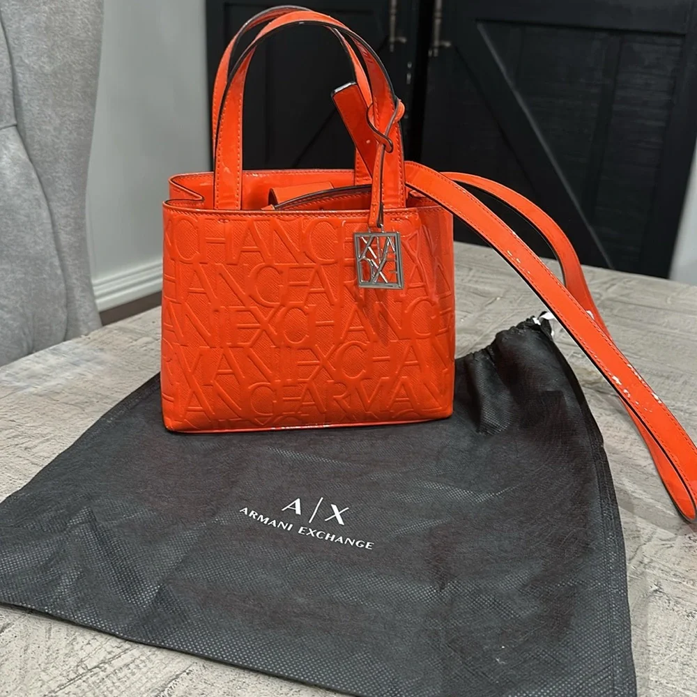 Armani Exchange Vibrant Orange Mini Bag - Picture 3 of 7
